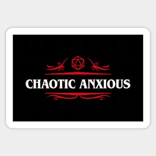 Chaotic Anxious Funny Tabletop RPG Alignment Sticker